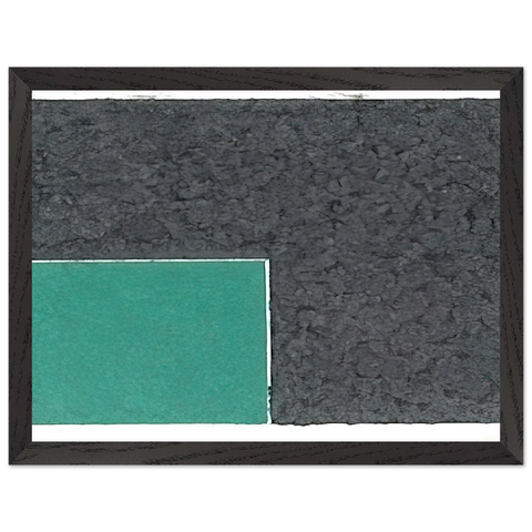 Colored Paper Image XVIII  Green Square with Grey by Ellsworth Kelly — Framed art print at Zephyeer