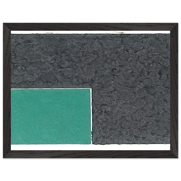 Colored Paper Image XVIII  Green Square with Grey by Ellsworth Kelly — Framed art print at Zephyeer
