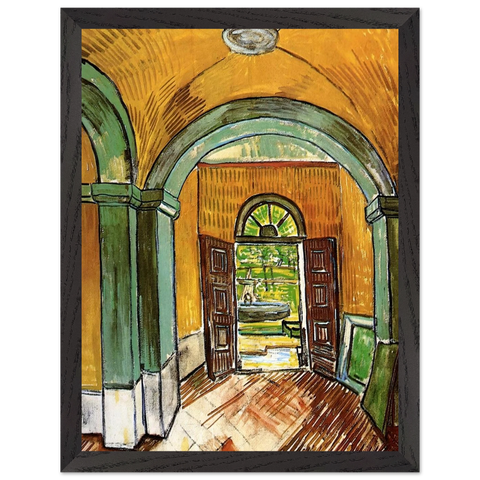 The Entrance Hall of Saint-Paul Hospital by Vincent van Gogh — Framed art print at Zephyeer