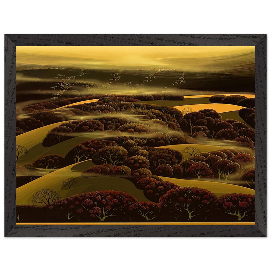 When the Fog Rolls In by Eyvind Earle — Framed art print at Zephyeer