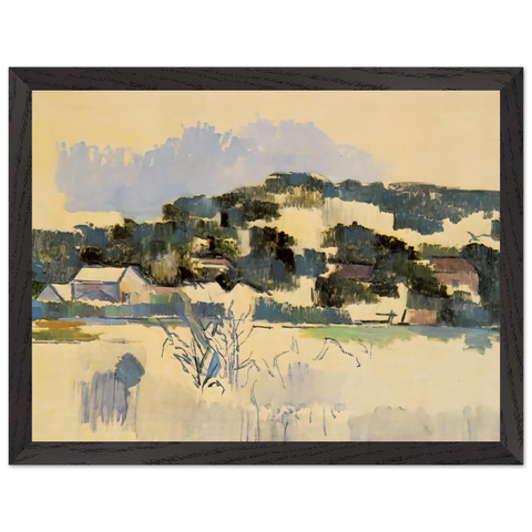 Houses on the Hill by Paul Cézanne — Framed art print at Zephyeer