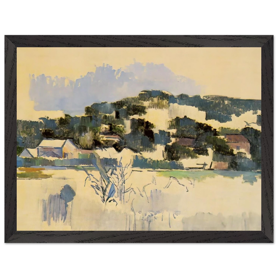 Houses on the Hill by Paul Cézanne — Framed art print at Zephyeer