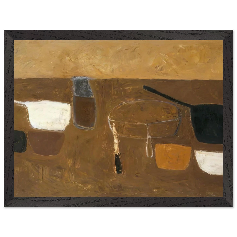Brown Still Life - 1957 by William Scott — Framed art print at Zephyeer