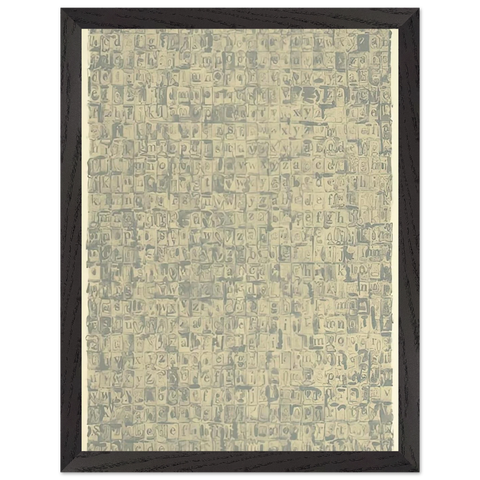 GRAY ALPHABETS ULAE 57 1968 by Jasper Johns — Framed art print at Zephyeer