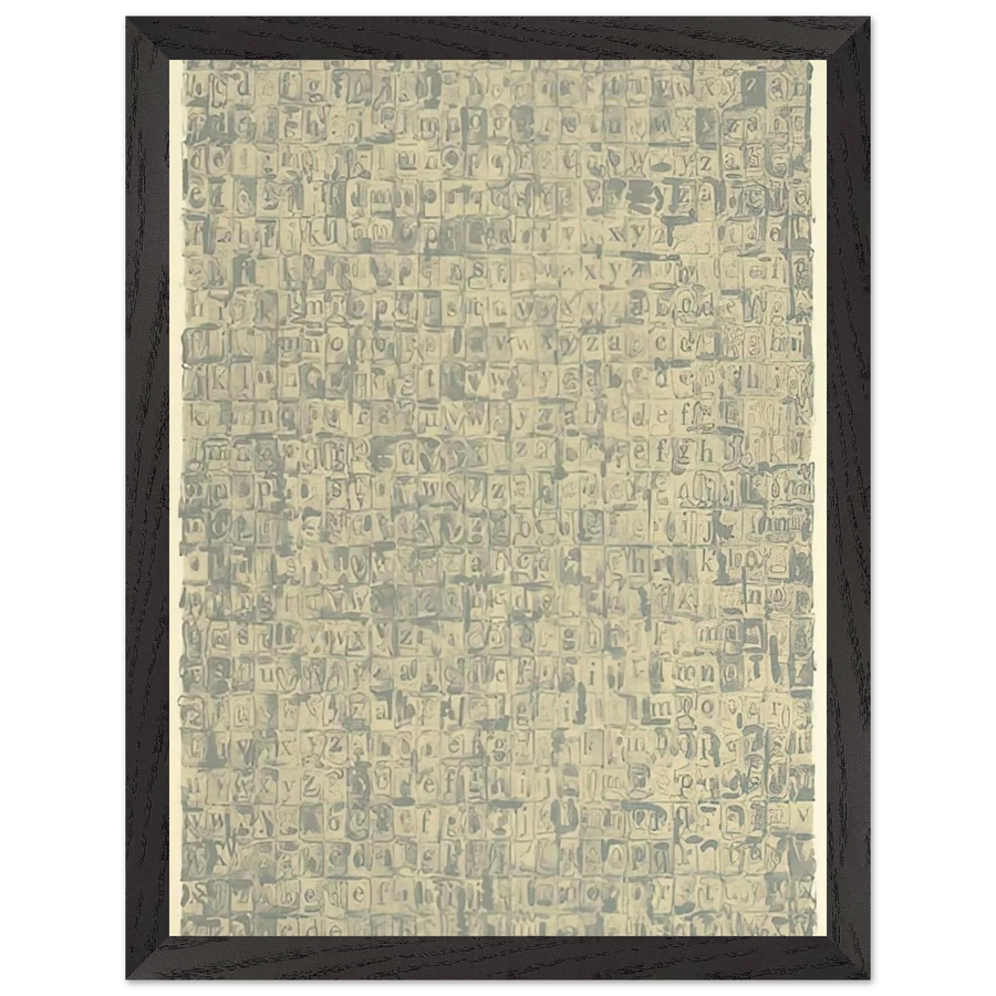 GRAY ALPHABETS ULAE 57 1968 by Jasper Johns — Framed art print at Zephyeer