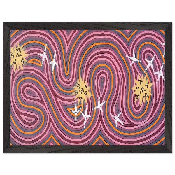 Worm Dreaming - 1996 by Clifford Possum Tjapaltjarri — Framed art print at Zephyeer