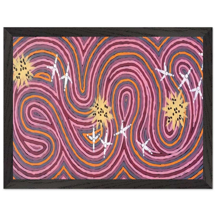 Worm Dreaming - 1996 by Clifford Possum Tjapaltjarri — Framed art print at Zephyeer