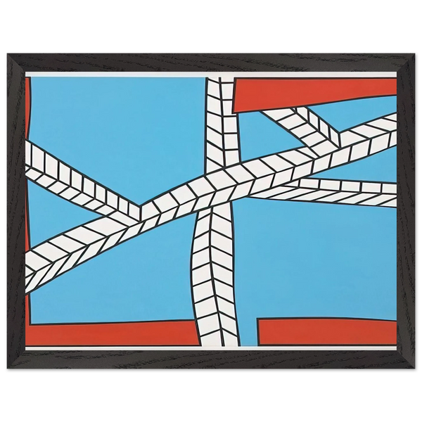 Skyscape II - 1988 by Nicholas Krushenick — Framed art print at Zephyeer