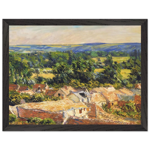 View on village of Giverny by Claude Monet — Framed art print at Zephyeer