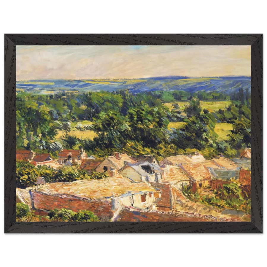 View on village of Giverny by Claude Monet — Framed art print at Zephyeer