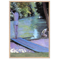BATHER PREPARING TO DIVE by Gustave Caillebotte — Framed art print at Zephyeer