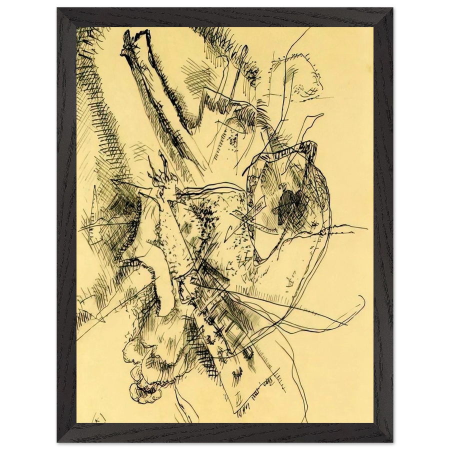 DRAWING FOR ETCHING II 1916 by Wassily Kandinsky — Framed art print at Zephyeer