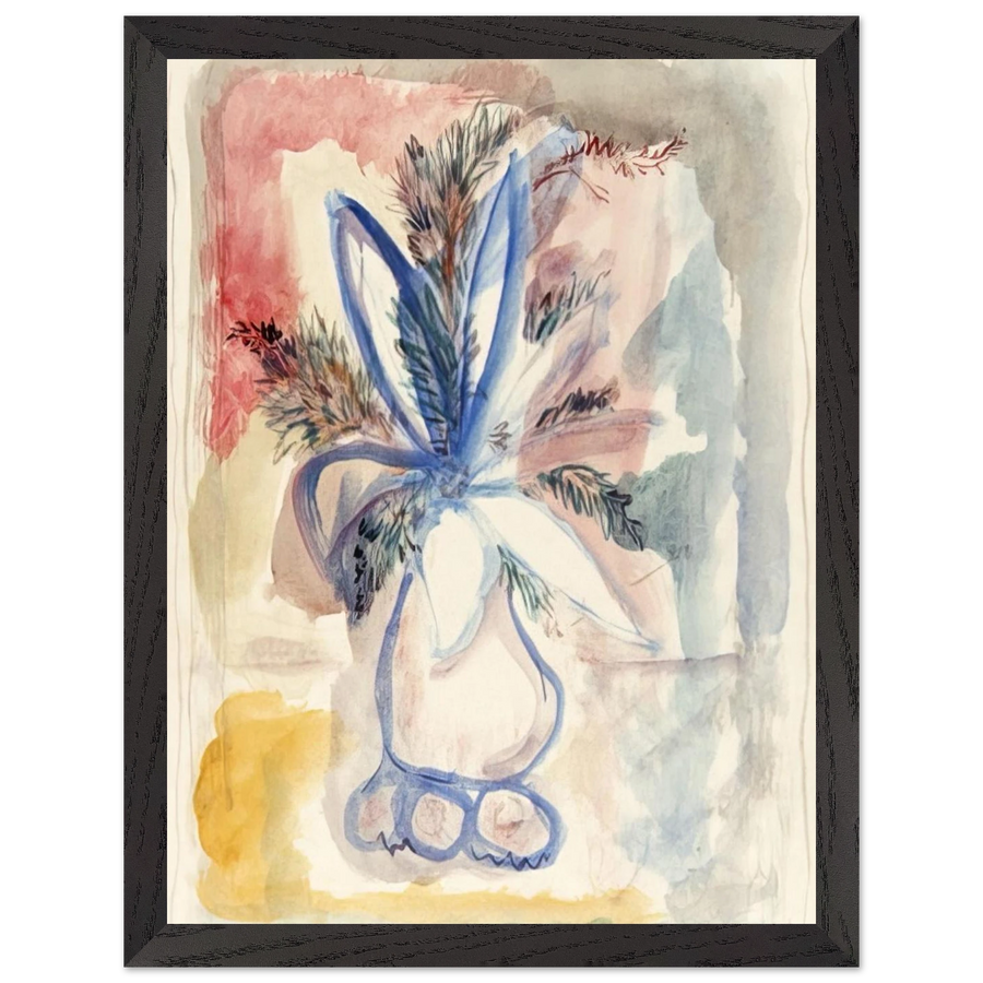 FLOWER VASE 1942 by Rene Portocarrero — Framed art print at Zephyeer