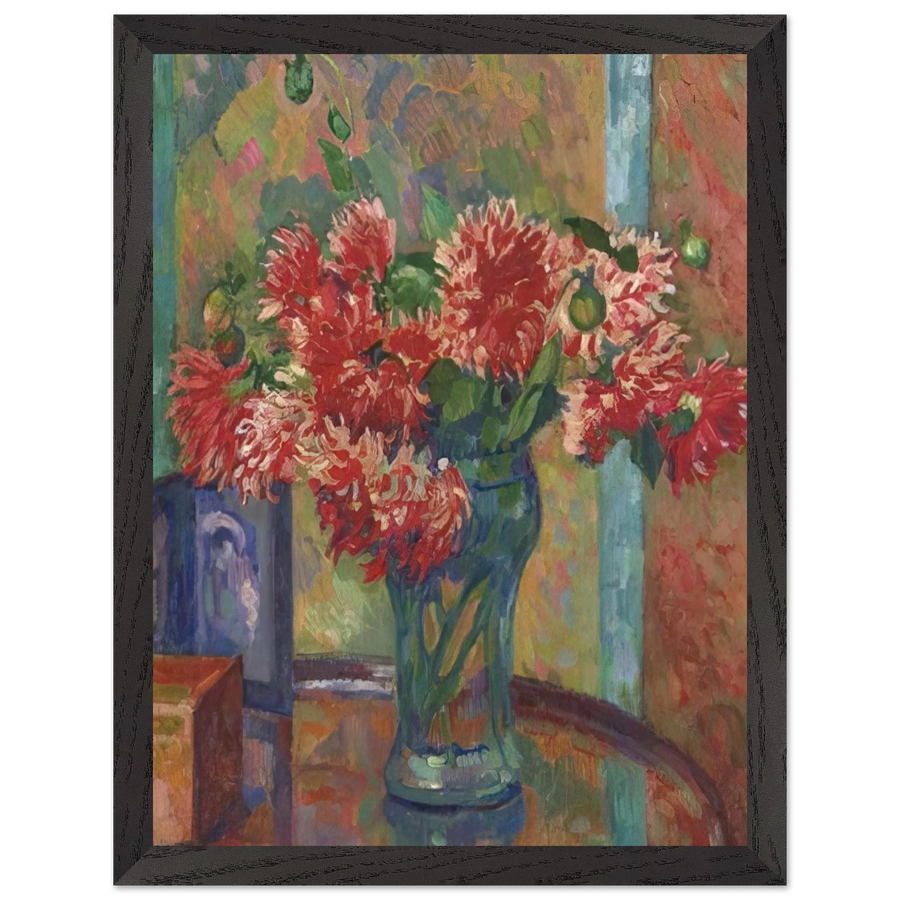 DAHLIAS TO MME MADELEINE E R BONNET 1912 by Theo van Rysselberghe — Framed art print at Zephyeer