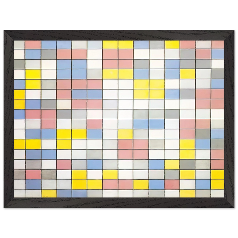 Composition with Grid IX by Piet Mondrian — Framed art print at Zephyeer