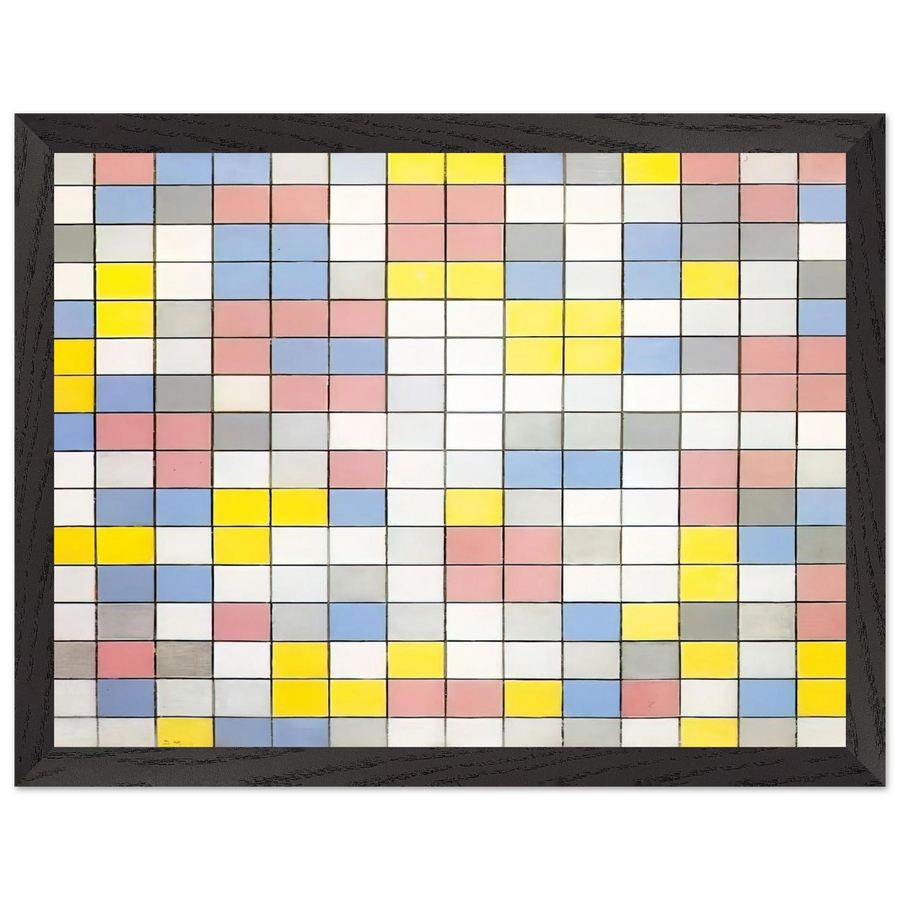 Composition with Grid IX by Piet Mondrian — Framed art print at Zephyeer