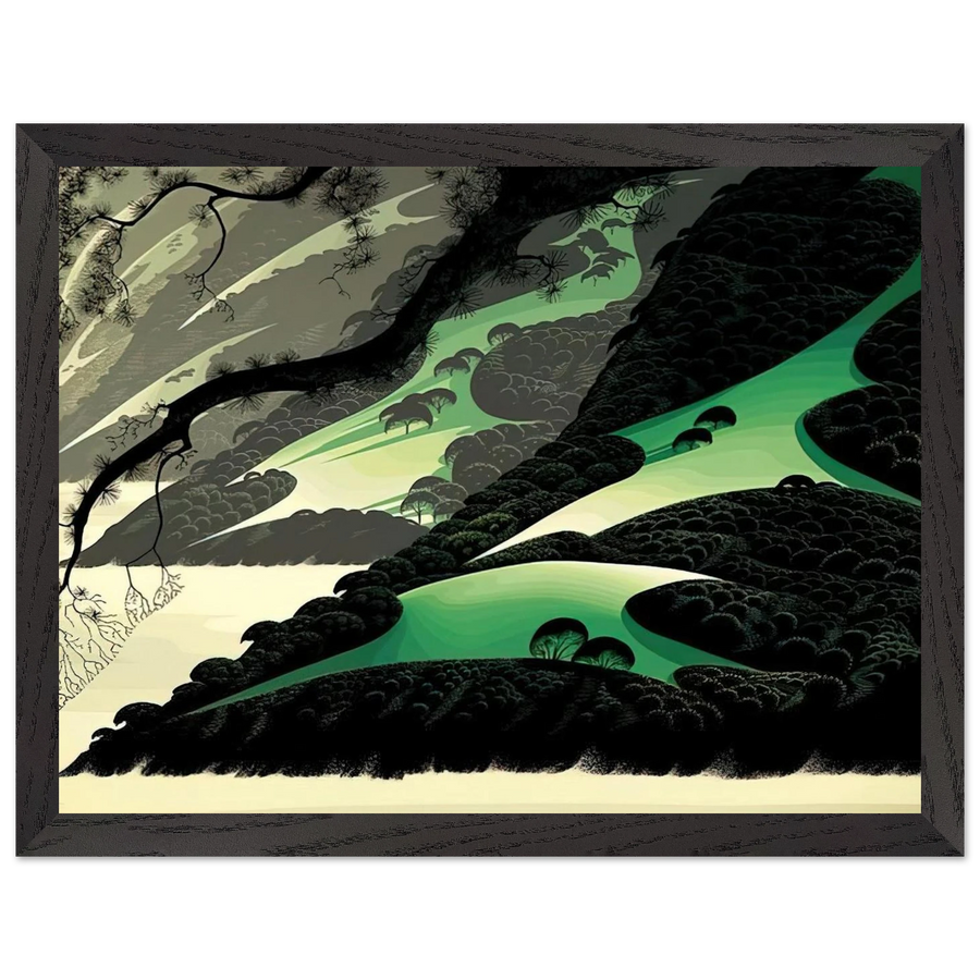 Green Big Sur by Eyvind Earle — Framed art print at Zephyeer