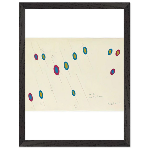 OVAL AXIS CERISE TURQUOISE OCHRE 1970 by Bridget Riley — Framed art print at Zephyeer