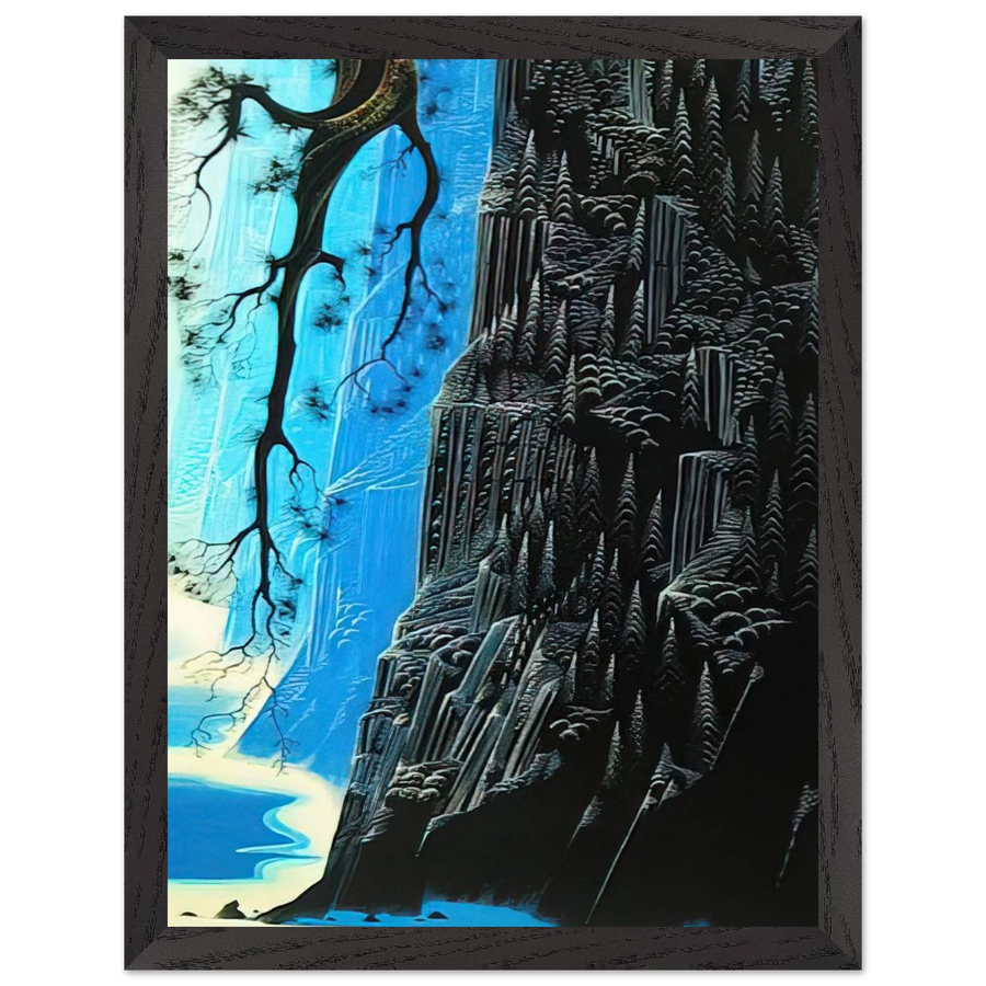 Cliffs Ascending by Eyvind Earle — Framed art print at Zephyeer