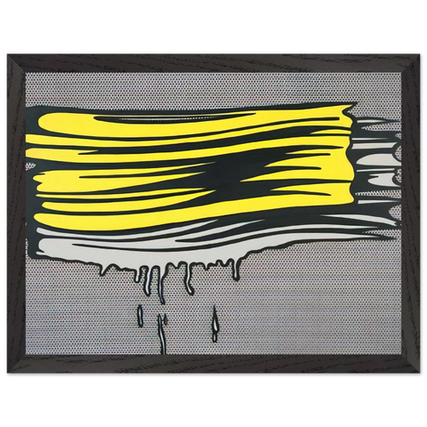 YELLOW AND WHITE BRUSHSTROKES 1965 by Roy Lichtenstein — Framed art print at Zephyeer