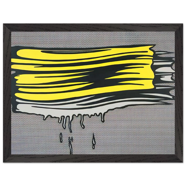 YELLOW AND WHITE BRUSHSTROKES 1965 by Roy Lichtenstein — Framed art print at Zephyeer