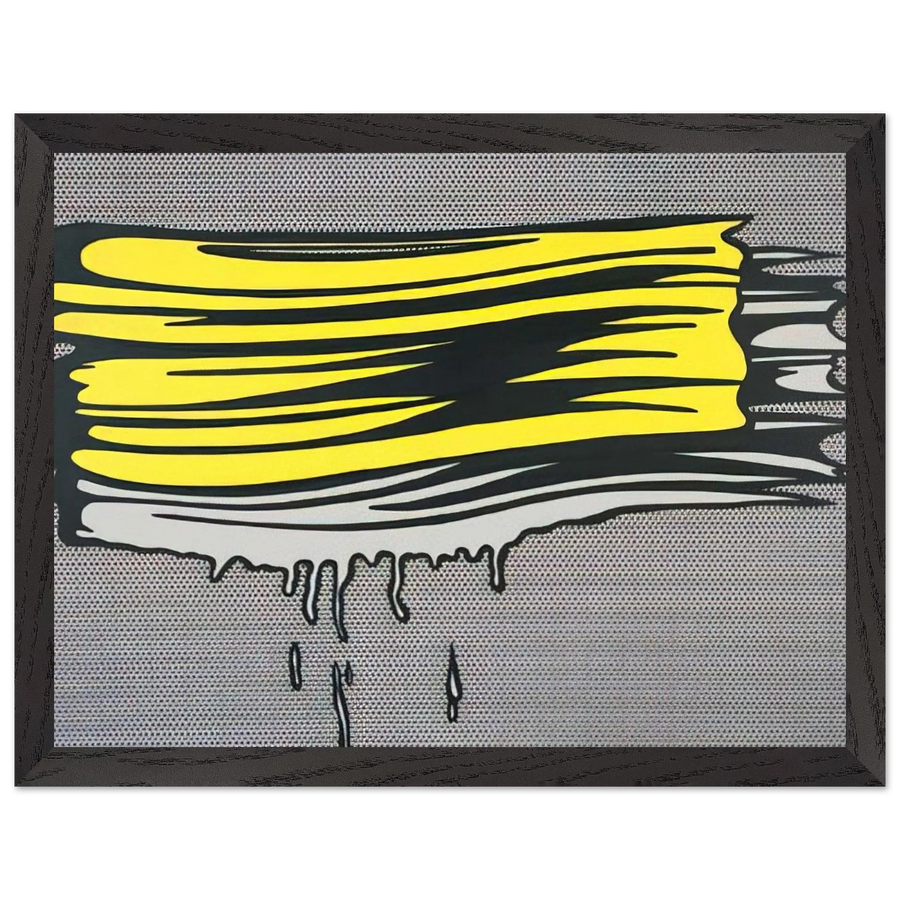 YELLOW AND WHITE BRUSHSTROKES 1965 by Roy Lichtenstein — Framed art print at Zephyeer
