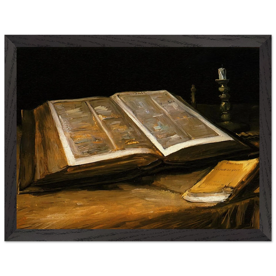 Still Life with Bible by Vincent van Gogh — Framed art print at Zephyeer