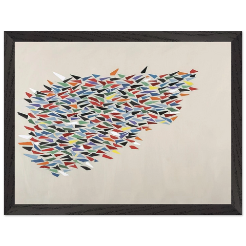 Color Shapes on Gray - 1979 by Robert Goodnough — Framed art print at Zephyeer