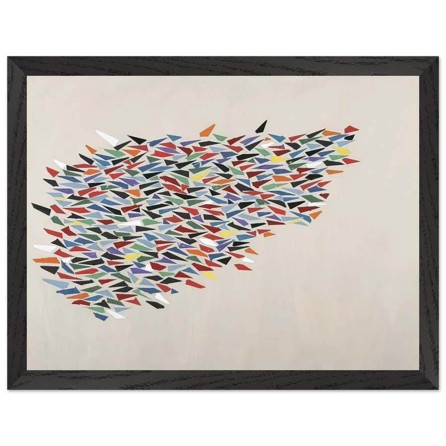 Color Shapes on Gray - 1979 by Robert Goodnough — Framed art print at Zephyeer