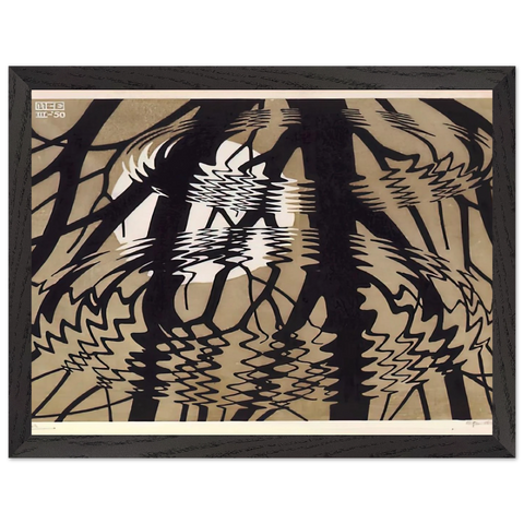 RIPPLED SURFACE COLOUR by MC Escher — Framed art print at Zephyeer