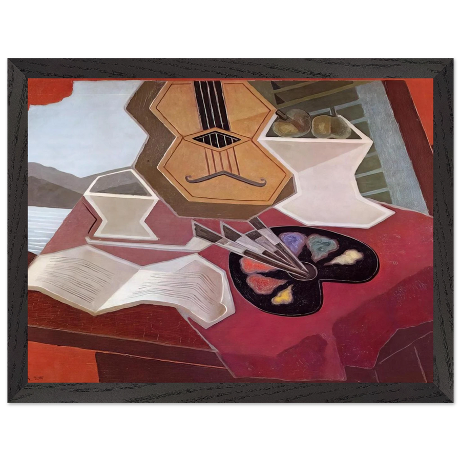 TABLE OVERLOOKING THE SEA 1925 by Juan Gris — Framed art print at Zephyeer