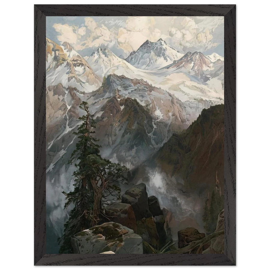Summit of the Sierras Nevada by Thomas Moran — Framed art print at Zephyeer
