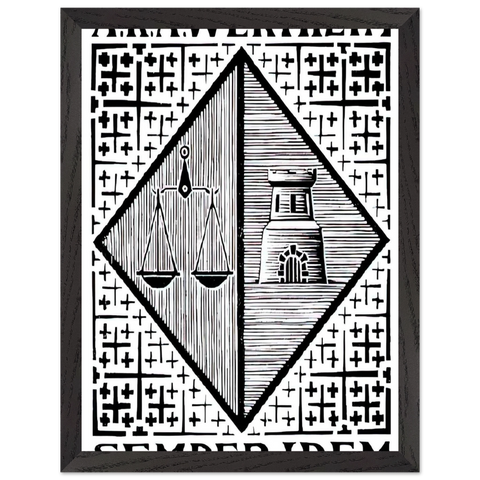 BOOKPLATE A R A WERTHEIM by MC Escher — Framed art print at Zephyeer