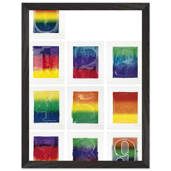 COLOR NUMERAL SERIES ULAE 59 68 1969 by Jasper Johns — Framed art print at Zephyeer