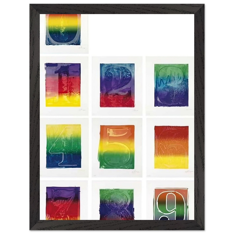 COLOR NUMERAL SERIES ULAE 59 68 1969 by Jasper Johns — Framed art print at Zephyeer