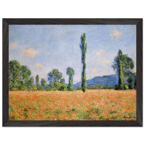 Poppy Field in Giverny 02 by Claude Monet — Framed art print at Zephyeer