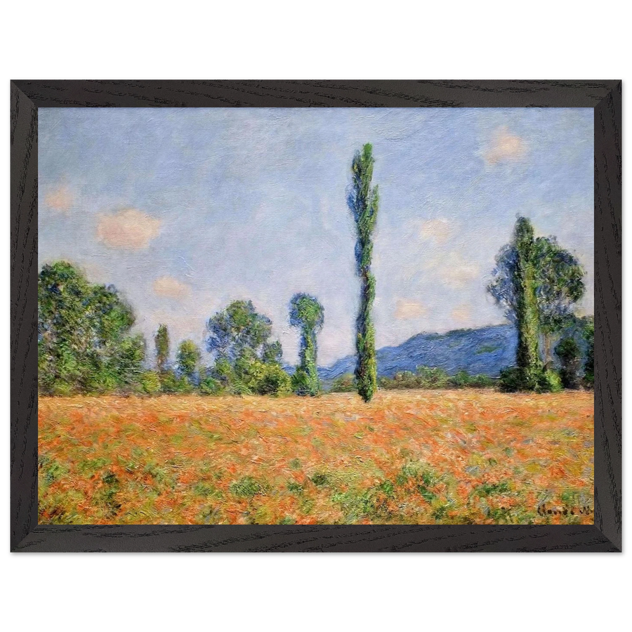 Poppy Field in Giverny 02 by Claude Monet — Framed art print at Zephyeer