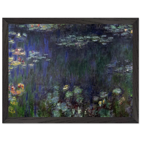Water Lilies, Green Reflection left half by Claude Monet — Framed art print at Zephyeer