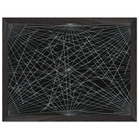 Lines From Corners, Sides  the Centre, to Points on a Grid by Sol LeWitt — Framed art print at Zephyeer