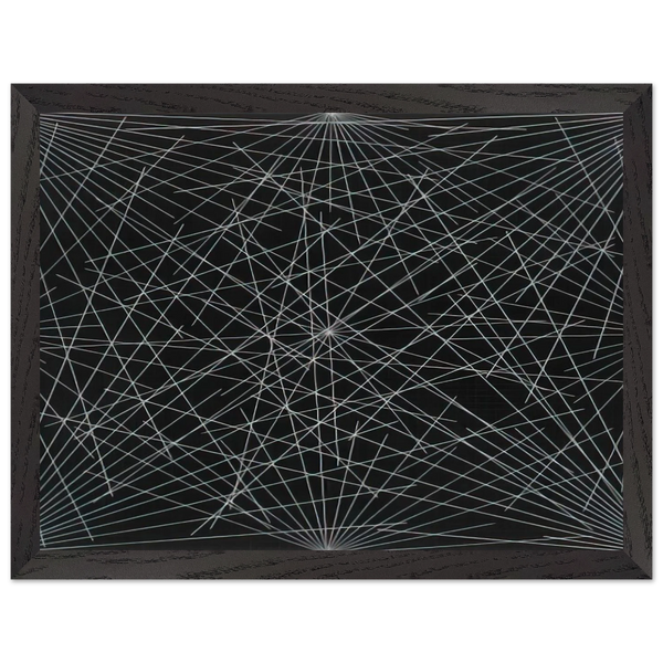 Lines From Corners, Sides  the Centre, to Points on a Grid by Sol LeWitt — Framed art print at Zephyeer