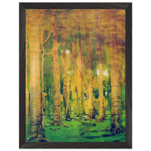 A Birch Grove. Spots of sunlight by Arkhyp Kuindzhi — Framed art print at Zephyeer