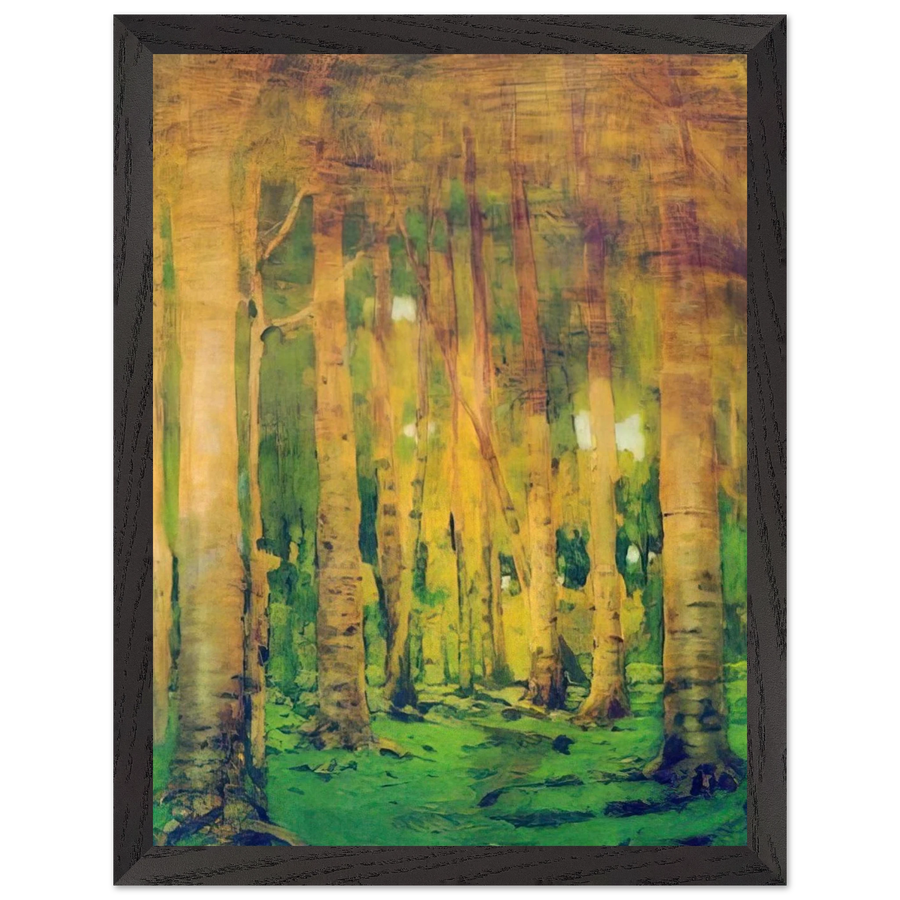 A Birch Grove. Spots of sunlight by Arkhyp Kuindzhi — Framed art print at Zephyeer