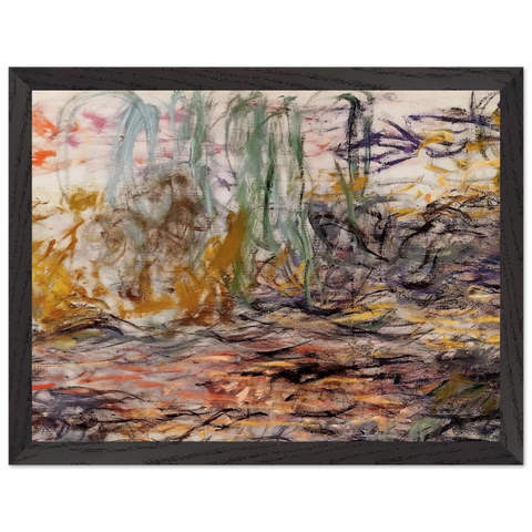 Water Lilies left half by Claude Monet — Framed art print at Zephyeer