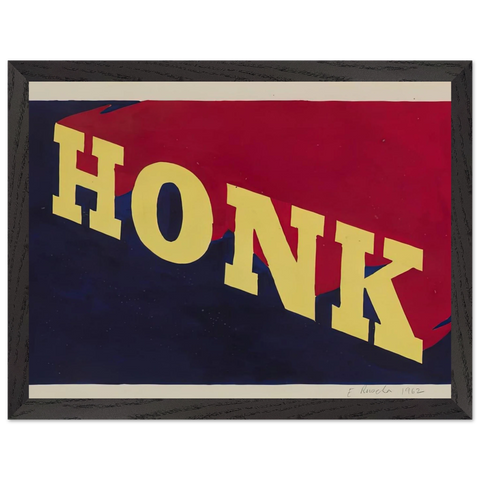 HONK 1962 by Edward Ruscha — Framed art print at Zephyeer