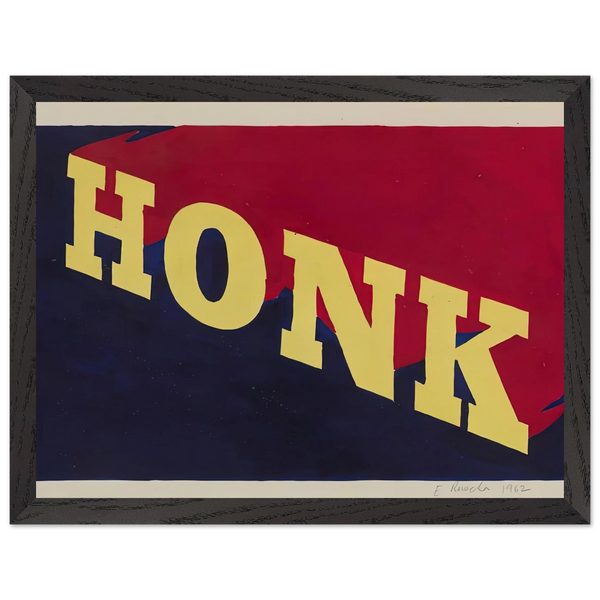 HONK 1962 by Edward Ruscha — Framed art print at Zephyeer