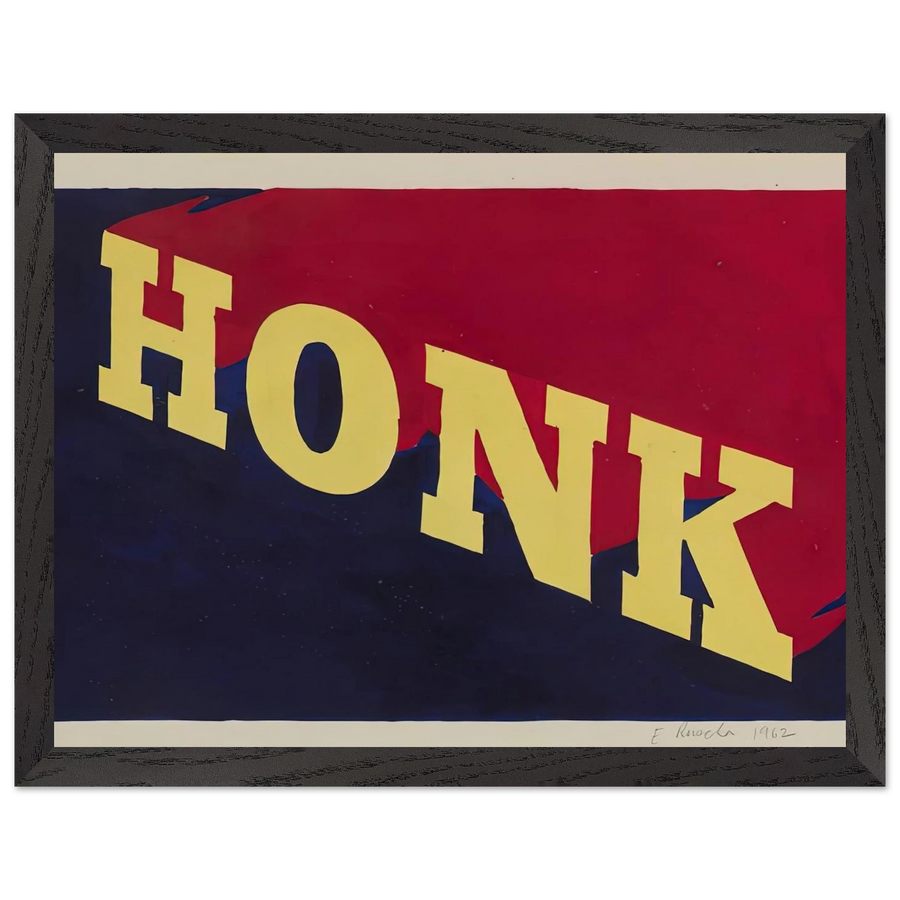HONK 1962 by Edward Ruscha — Framed art print at Zephyeer