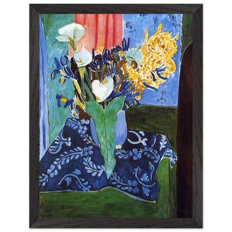 CALLA LILIES IRISES AND MIMOSAS 1913 by Henri Matisse — Framed art print at Zephyeer