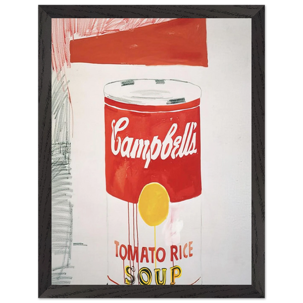 Campbell's Soup Can  Tomato Rice by Andy Warhol — Framed art print at Zephyeer