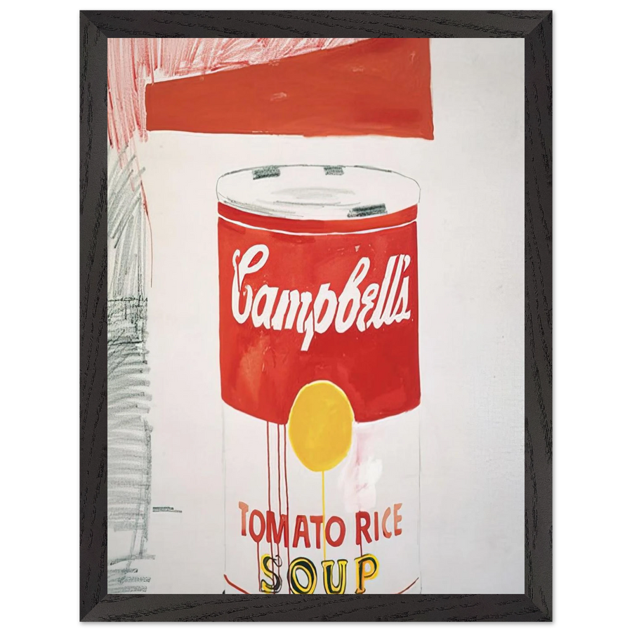 Campbell's Soup Can  Tomato Rice by Andy Warhol — Framed art print at Zephyeer