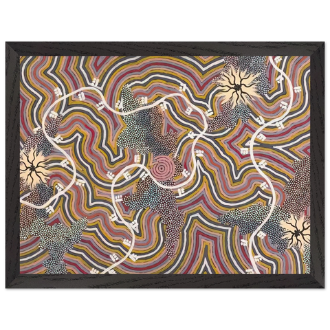 Possum Dreaming - 1996 by Clifford Possum Tjapaltjarri — Framed art print at Zephyeer